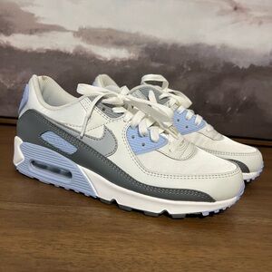Nike Air Max 90 White, Blue and Gray Shoes